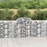 NNEVL Arched Gabion Baskets 10 pcs 200x50x100/120 cm Galvanised Iron