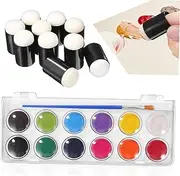 NUOBESTY 10pc Watercolor Box Set Finger Sponge Daubers Painting Sponges DIY Crafts for Boys and Girls Ink Blending Tool for Artistic Creation
