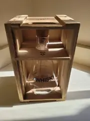 ARTLAND Home Mixology Decanter Whisky Measuring Grid Cork Stopper Wood Crate Box