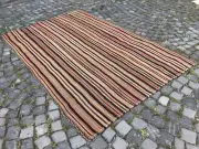 Vintage Kilim Rug Bohemian Large Turkish Vintage Handmade Kilim 5,2 X 8 Ft