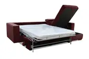 ANGUS VELVET Right-Hand Facing 3 Seater Chaise with Sofa Bed