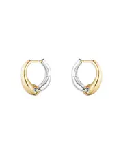 Georg Jensen Reflect Two-Tone Hoop Earrings