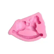 Rocking Horse Fondant Cake Silicone Mold DIY Craft Chocolate Clay Decor Tool