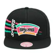 Mitchell & Ness San Antonio Spurs Retro Bolt Deadstock Snapback Hat - Black