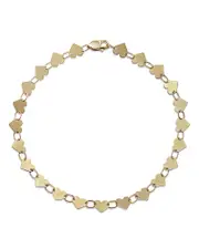 Moon & Meadow 14K Yellow Gold Heart Link Bracelet