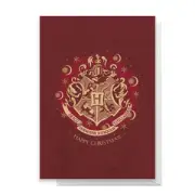 Harry Potter Crest Happy Christmas Greetings Card