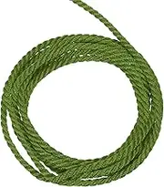 uxcell Twisted Cord Trim, 16 Yard 2.5mm 3-Ply Twine Braided Rope Shiny Thread String for Craft Gift Bag Curtain Christmas Decor, Olive Green