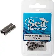 Sea Harvester Double Barrel Copper Crimp Sleeves 1.5mm Qty 40