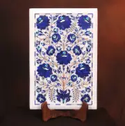 12"x15" Marble side corner table top flower vase tray Inlay Mosaic Home Decor