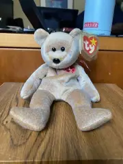 Retired 1999 TY Beanie Baby "1999 Signature Bear" with Rare Tag Errors. Bonus