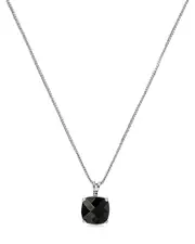 MaxColor Silver 1.40 ct. tw. Onyx Pendant Necklace NoSize NoColor