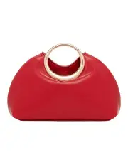 [1978W] Metal Ring Clutch in Red