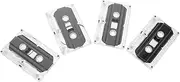 Abaodam 4pcs 30 Audio Tape Audio Cassette Micro Cassettes Tapes Cassette Tape Holder Cassette Tape Recorder Cassette Tape Storage Cassette Tape Music Plastic Transparent