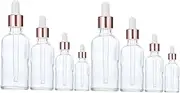 OATIPHO 8Pcs Refillable Essential Oil Glass Bottles with Droppers Travel Containers for Perfume Leak Design for DIY Oils and Cosmetics