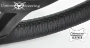 FOR CITROEN BERLINGO II 08-16 BLACK LEATHER STEERING WHEEL COVER 2 STITCH DIY
