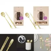 BALWOO Korean spoon chopstick set Flying Crane Design Gold Titanium Plating