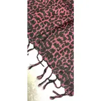 在飛比找蝦皮購物優惠-全新酒紅豹紋流蘇設計披巾圍巾哺乳巾防曬巾