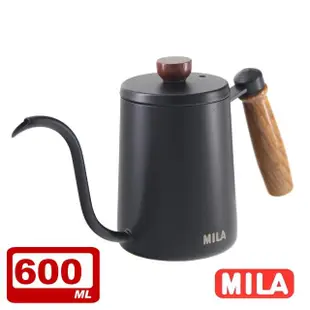 【MILA】木柄鶴嘴不鏽鋼手沖壺、細口壺(600ml)