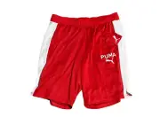 Puma Mens Fast Break Pull On Pockets Athletic Shorts Red Multi Sz XL NEW 848415