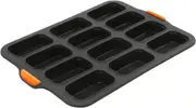 Silicone Mini Loaf Pan - 12 Cups, 35.5 x 24.5 cm, Grey