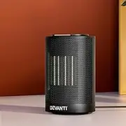 Devanti Fan Heater, 1200W Electric Portable Mini Ceramic Fans Heaters Outdoor Indoor Home Room Office Space Desk Heating, with 2 Settings 9 Hours Timer LED Thermostat Black