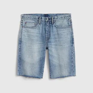 Gap 男裝 時尚做舊水洗牛仔短褲-藍色(536731)