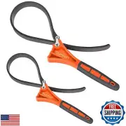 Stareign 2-Pack Rubber Strap Wrench,Oil Filter Wrench Diameter 4" and 6" Heav