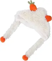 [LIFKOME] Easter Cute Hat Ear Protection Plush Hat Hats for Plush Hat Holiday Hat Women's Hats Fun Plush Hat Cute Plush Hat Plush Photo Hats Cute Hats Beige Wool Blend