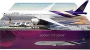 Pre-Built Model Aircraft 1:400 18CM Scale Model Collectible Airplanes for Thai Airways B777-300ER HS-TTA Diecast Metal Aircraft Miniature Airplane Model