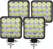 BYBDQKTVEH Led Work Light with Car Front Fog Light Bar 12V 24V for Truck SUV 4X4 4WD Engineering Headlamp Off-Road LED Round Headlight Work Light(Army Green)