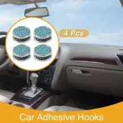 4 Pcs Universal Car Storage Hooks for Purses and Bags Light Blue 0.91"x0.91"