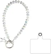 Lolieden Crystal Beaded Phone Charm Strap - Glossy Keychain & Lanyard