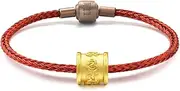 [CHOW SANG SANG] 999 24K Solid Gold Buddhist Mantra Om Mani Padme Hum Blessing Charm Bracelet for Women 86695C (17)
