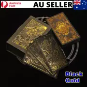 Premium Black Gold Tarot Card Deck - 78 PCS - Boxed Set - AU Stock