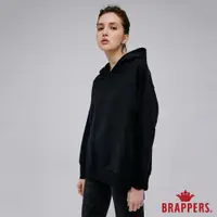 在飛比找蝦皮商城優惠-BRAPPERS 女款 側開衩連帽造型上衣-黑