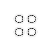 DYNO - Peg end decals on clear BLACK - old school bmx