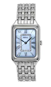 Fossil Raquel Mother Of Pearl Dial Quartz ES5402 Womens Ladies Watch Stainless Steel 50M Date Display