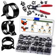108pcs Spring Pipe Clamps, With Spring Pipe Clamp Tools, 9 Sizes 6-18mm Sprin...