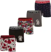 Ed Hardy V2710 Men's Multi 5-Pack Micro Modal Boxer Briefs Size L