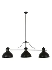 Alfred 3 Light Bar Pendant in Black