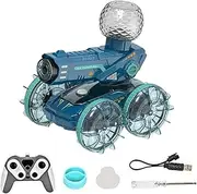 Hobby RC - RC Vehicle for Land & Water - Speed Adjustable Remote Control Car with LED & Water Squirter for Beach Rock Crawling Drifting Backyard Bashing Pool Racing Competition