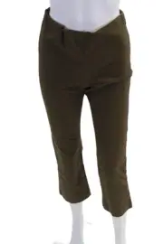 Vince Womens Cotton Blend High Rise Bootcut Leg Pants Brown Size S