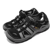 Teva Omnium 2 Black Grey Men Outdoors Trail Water Shoes Sandals 1019180-BLK