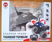 NIB SHARPER IMAGE® THUNDER TUMBLER Remote Control 360° Spinning Car Black