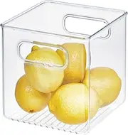 InterDesign Kitchen Pantry and Cabinet Storage and Organization Bin, 6-Inch by 6-Inch by 6-Inch, Clear