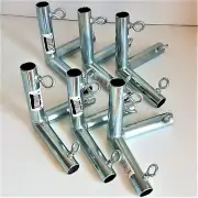 6pc 3 Way Corner Up Angle Low Peak Canopy Fitting Lean To Patio FV3J 1 3/8" Pipe