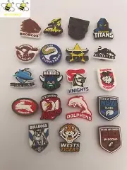 FULL SET OF NRL SHOE CHARMS + NSW QLD STATE OF ORIGIN CAKE DECORATING BRACELETS