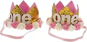 2pcs Birthday Crown Headband The Crown Headband Hair Accessories Girl Headbands Head Bands Headbands for Hair Ties Headbands Artificial Leather