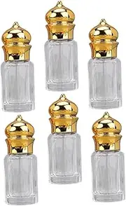 6Pcs Refillable Glass Perfume Bottle Small Portable Roll Essential Oil Bottles Design for Travel Makeup