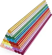 Color Glitter Hot Glue Sticks, 8" Long x 0.27" Dia Hot Melt Glue Sticks Mini Size, Craft Adhesive Waxing Sticks Bulk for Cards, Sealing, Holiday Decoration, Art, DIY, 36 Pack